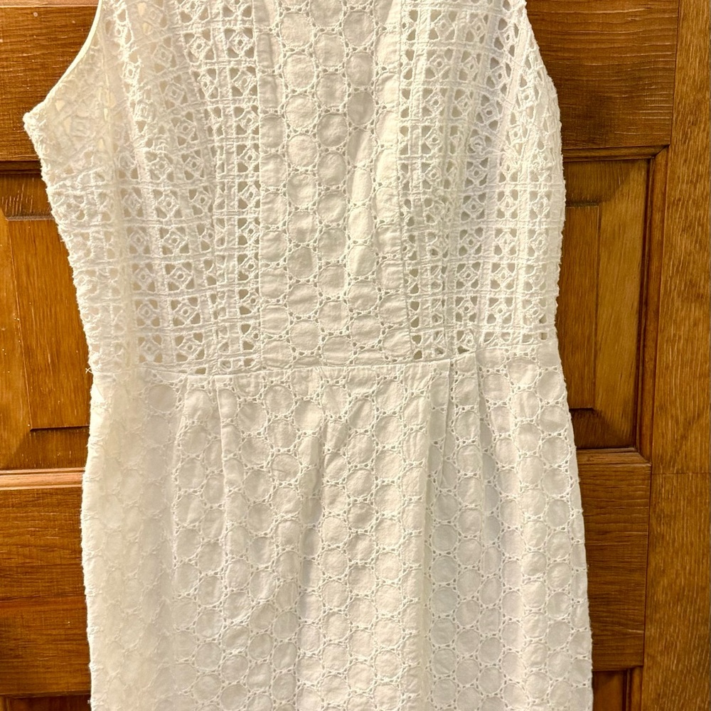 Fully Lined White Cotton Lace Dress